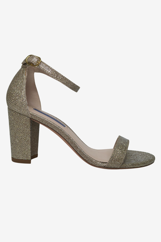 Stuart Weitzman Gold Strappy Heel sz 7.5