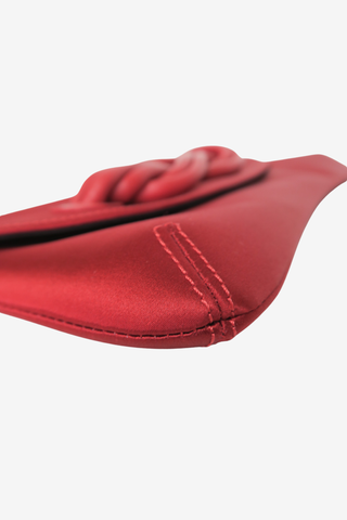 Shangai Tang Red Satin Clutch - Designer Handbags at The Find Luxury Resale - Vancouver, Canada
