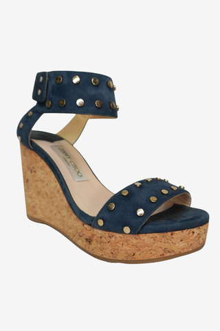 Jimmy Choo Wedge Sandals sz 37 - Designer shoes at The Find Luxury Resale - Vancouver, Canada