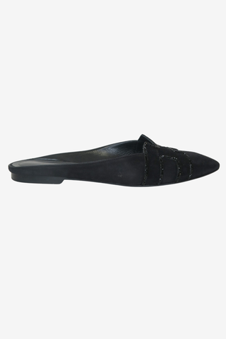 Hermès Roxane Suede Mules sz 38.5 - Designer Flats at The Find Luxury Resale - Vancouver, Canada