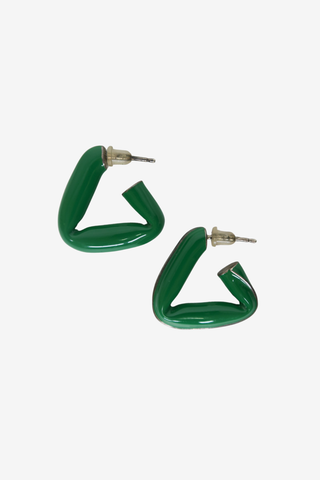 Bottega Veneta Fold Triangle Earrings
