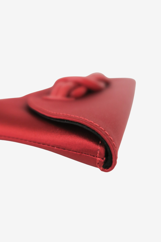 Shangai Tang Red Satin Clutch - Designer Handbags at The Find Luxury Resale - Vancouver, Canada