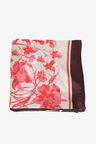 Gucci Pink Floral Scarf - Designer scarf at The Find Luxury Resale - Vancouver, Canada