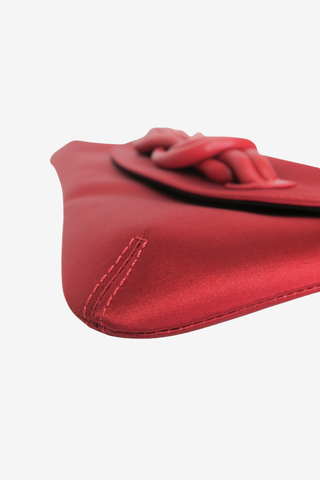 Shangai Tang Red Satin Clutch - Designer Handbags at The Find Luxury Resale - Vancouver, Canada