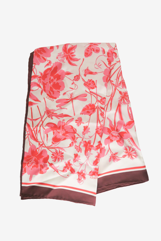 Gucci Pink Floral Scarf - Designer scarf at The Find Luxury Resale - Vancouver, Canada
