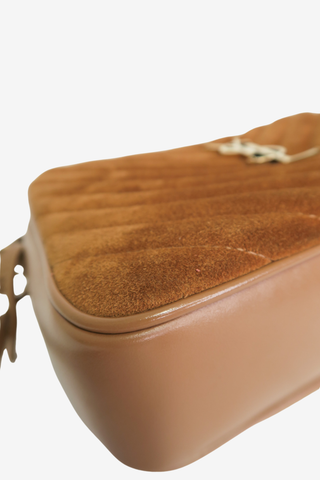 Saint Laurent Suede Lou Lou Camera Bag - Designer handbag at The Find Luxury Resale - Vancouver, Canada