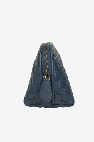 Bottega Veneta Nappa Intrecciato Cosmetic Pouch - Designer Handbags at The Find Luxury Resale - Vancouver, Canada