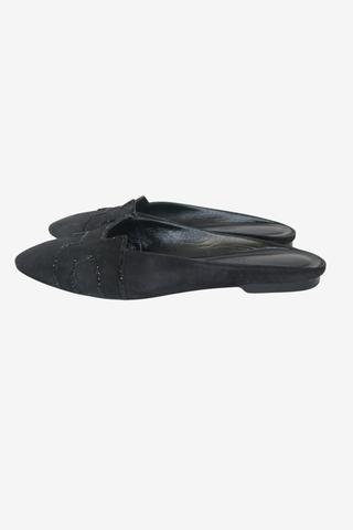 Hermès Roxane Suede Mules sz 38.5 - Designer Flats at The Find Luxury Resale - Vancouver, Canada
