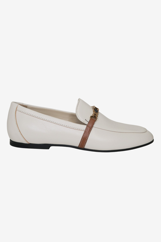 Tods White Leather Loafer Sz 36 - Designer Loafers at The Find Luxury Resale - Vancouver, Canada