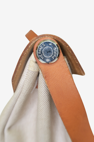 Hermes Toile H & Vache Hunter Herbag 39 - Designer handbag at The Find Luxury Resale - Vancouver, Canada
