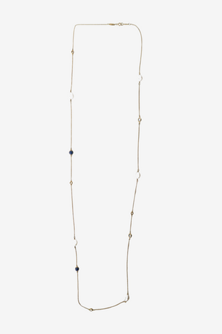 Tiffany & Co. 18K Pearl, Diamond & Lapis Color by the Yard Sprinkle Necklace