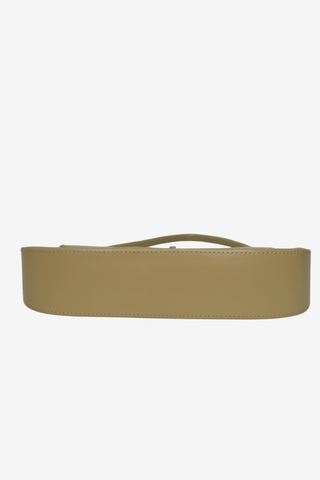 Salvatore Ferregamo Beige Leather Shoulder Bag - Designer handbag at The Find Luxury Resale - Vancouver, Canada