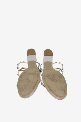 Valentino Rockstud White Sandals sz 40 - Designer pumps at The Find Luxury Resale - Vancouver, Canada