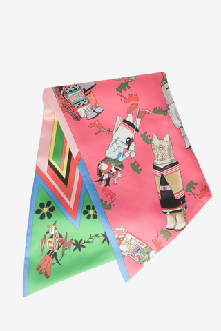 Hermès Silk Kachinas Maxi Twilly - Designer Scarves at The Find Luxury Resale - Vancouver, Canada