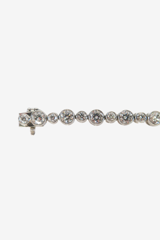 Tiffany & Co. Platinum 3.60ctw Diamond Jazz Tennis Bracelet - Designer Bracelet at The Find Luxury Resale - Vancouver, Canada