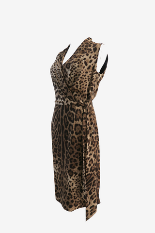 Dolce & Gabbana Leopard Dress sz 44 - Designer Dress at The Find Luxury Resale - Vancouver, Canada