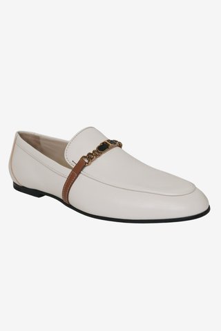 Tods White Leather Loafer Sz 36 - Designer Loafers at The Find Luxury Resale - Vancouver, Canada