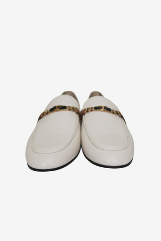 Tods White Leather Loafer Sz 36 - Designer Loafers at The Find Luxury Resale - Vancouver, Canada