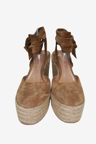Gianvito Rossi Suede Wedges sz 39 - Designer shoes at The Find Luxury Resale - Vancouver, Canada