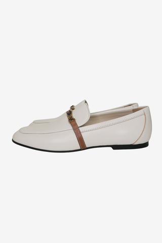 Tods White Leather Loafer Sz 36 - Designer Loafers at The Find Luxury Resale - Vancouver, Canada