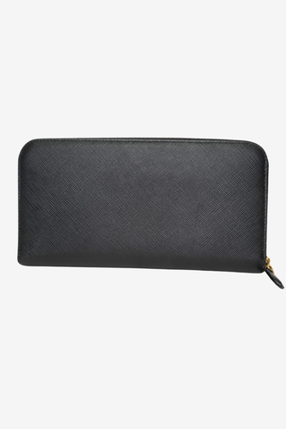 Prada Saffiano Leather Zip Wallet - Designer Accessories at The Find Luxury Resale - Vancouver, Canada