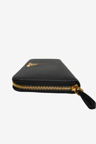 Prada Saffiano Leather Zip Wallet - Designer Accessories at The Find Luxury Resale - Vancouver, Canada