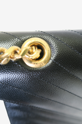 Saint Laurent Chevron Envelope Bag - Designer Handbag at The Find Luxury Resale - Vancouver, Canada