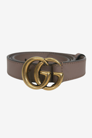Gucci Black Leather GG Marmont Small Belt Size 80/32 - Designer Belts at The Find Luxury Resale - Vancouver, Canada