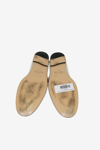 Tods White Leather Loafer Sz 36 - Designer Loafers at The Find Luxury Resale - Vancouver, Canada
