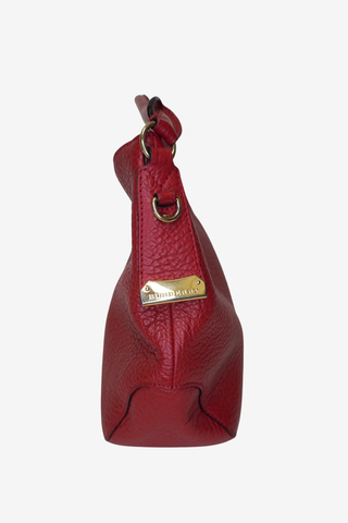 Burberry Red Leather Hobo Bag