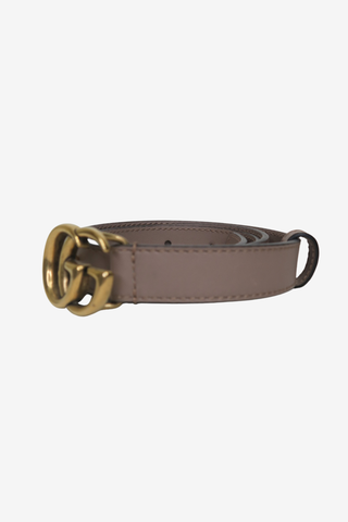 Gucci Black Leather GG Marmont Small Belt Size 80/32 - Designer Belts at The Find Luxury Resale - Vancouver, Canada