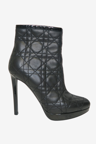 Christian Dior Cannage Ankle Boots Sz 36 - Designer shoes at The Find Luxury Resale - Vancouver, Canada