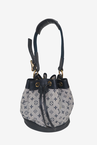 Louis Vuitton Blue Monogram Mini Lin Noelie Bag - Designer Handbags at The Find Luxury Resale - Vancouver, Canada