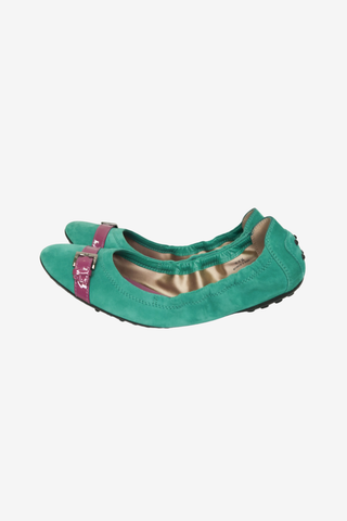 Tod's Suede Ballet Flats sz 37.5 - Designer shoes at The Find Luxury Resale - Vancouver, Canada