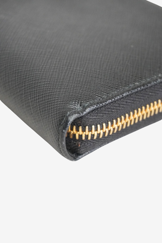 Prada Saffiano Leather Zip Wallet - Designer Accessories at The Find Luxury Resale - Vancouver, Canada
