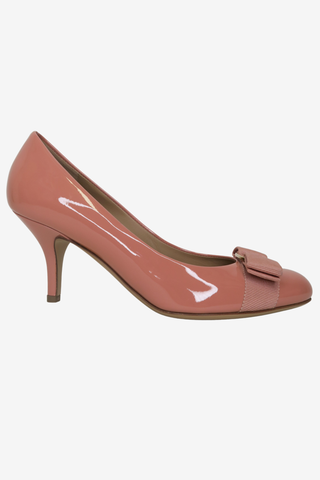 Salvatore Ferragamo Patent Pumps sz 6 - Designer pumps at The Find Luxury Resale - Vancouver, Canada