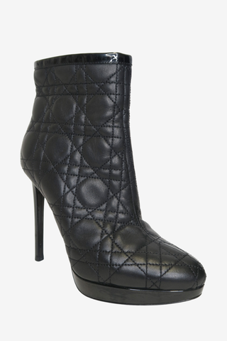 Christian Dior Cannage Ankle Boots Sz 36 - Designer shoes at The Find Luxury Resale - Vancouver, Canada