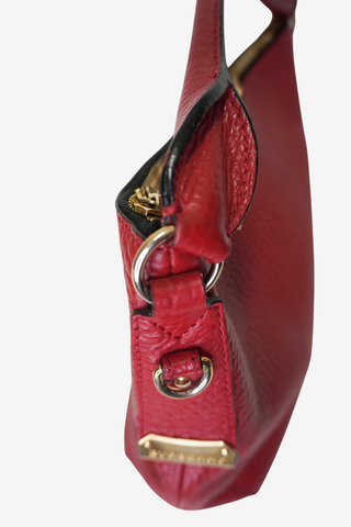 Burberry Red Leather Hobo Bag