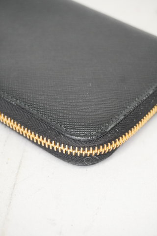 Prada Saffiano Leather Zip Wallet - Designer Accessories at The Find Luxury Resale - Vancouver, Canada