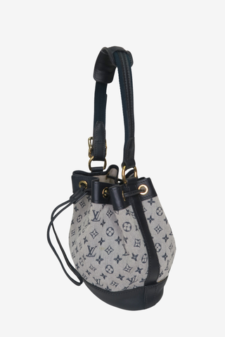 Louis Vuitton Blue Monogram Mini Lin Noelie Bag - Designer Handbags at The Find Luxury Resale - Vancouver, Canada