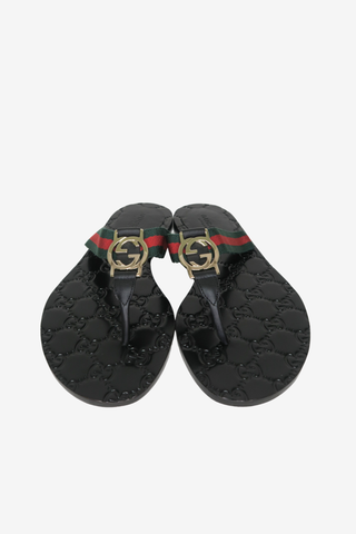 Gucci GG Flip Flops sz 35 - Designer shoes at The Find Luxury Resale - Vancouver, Canada
