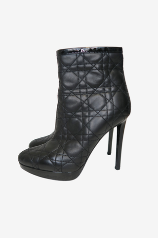 Christian Dior Cannage Ankle Boots Sz 36 - Designer shoes at The Find Luxury Resale - Vancouver, Canada