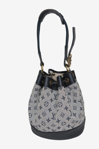 Louis Vuitton Blue Monogram Mini Lin Noelie Bag - Designer Handbags at The Find Luxury Resale - Vancouver, Canada