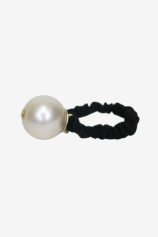Chanel CC Faux Pearl Hair Tie - Designer Accessories at The Find Luxury Resale - Vancouver, Canada
