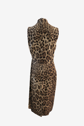Dolce & Gabbana Leopard Dress sz 44 - Designer Dress at The Find Luxury Resale - Vancouver, Canada