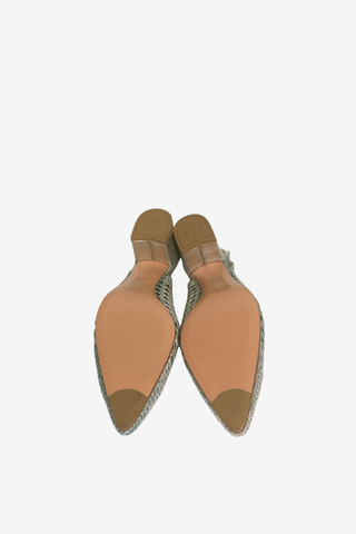 Stuart Weitzman Metallic Slingbacks Sz 6 - Designer shoes at The Find Luxury Resale - Vancouver, Canada