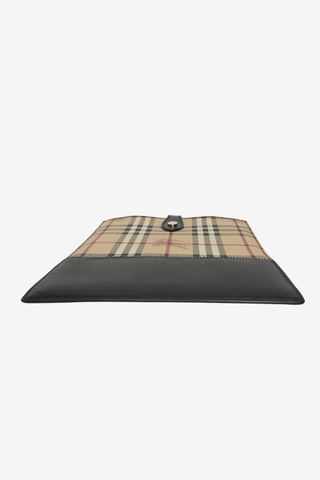 Burberry Haymarket Check Leather Trimmed iPad Case - Designer Accessories at The Find Luxury Resale - Vancouver, Canada