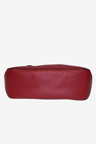 Burberry Red Leather Hobo Bag