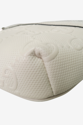 Gucci White Leather Jumbo GG Small Belt Bag - Designer handbag at The Find Luxury Resale - Vancouver, Canada