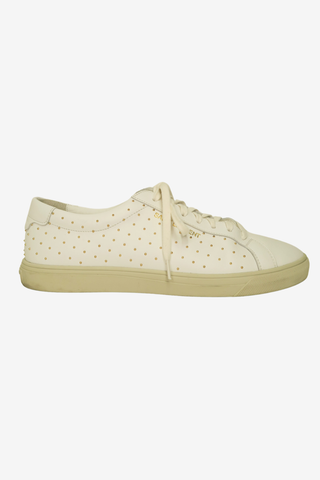 Saint Laurent Leather Studded Accents Sneakers sz 41 - Designer shoes at The Find Luxury Resale - Vancouver, Canada